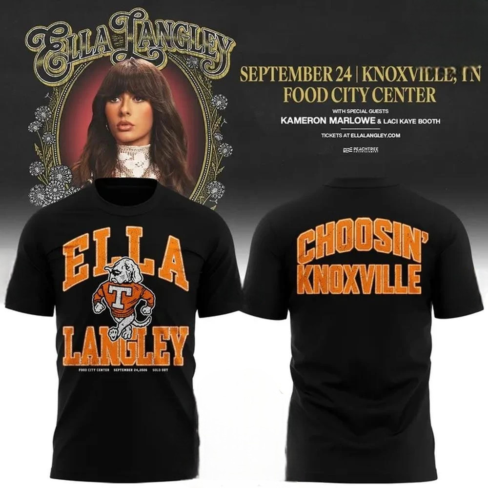 SO HOT Tennessee Volunteers x Ella Langley The Dandelion Tour Sep 24 T-Shirt