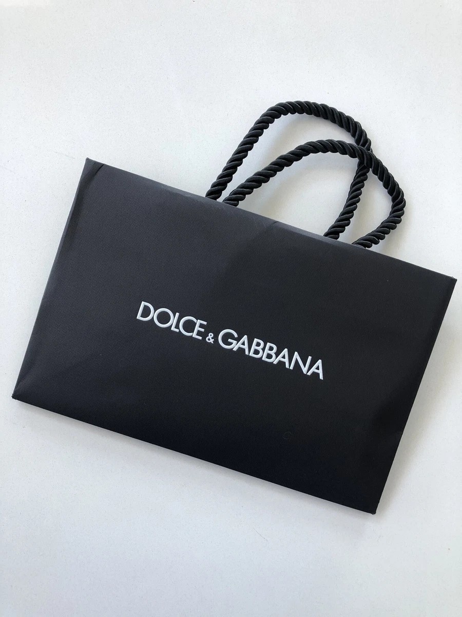 Authentic Dolce & Gabbana Medium Gift / Shopping Bag New  BLK Textured Cardstock