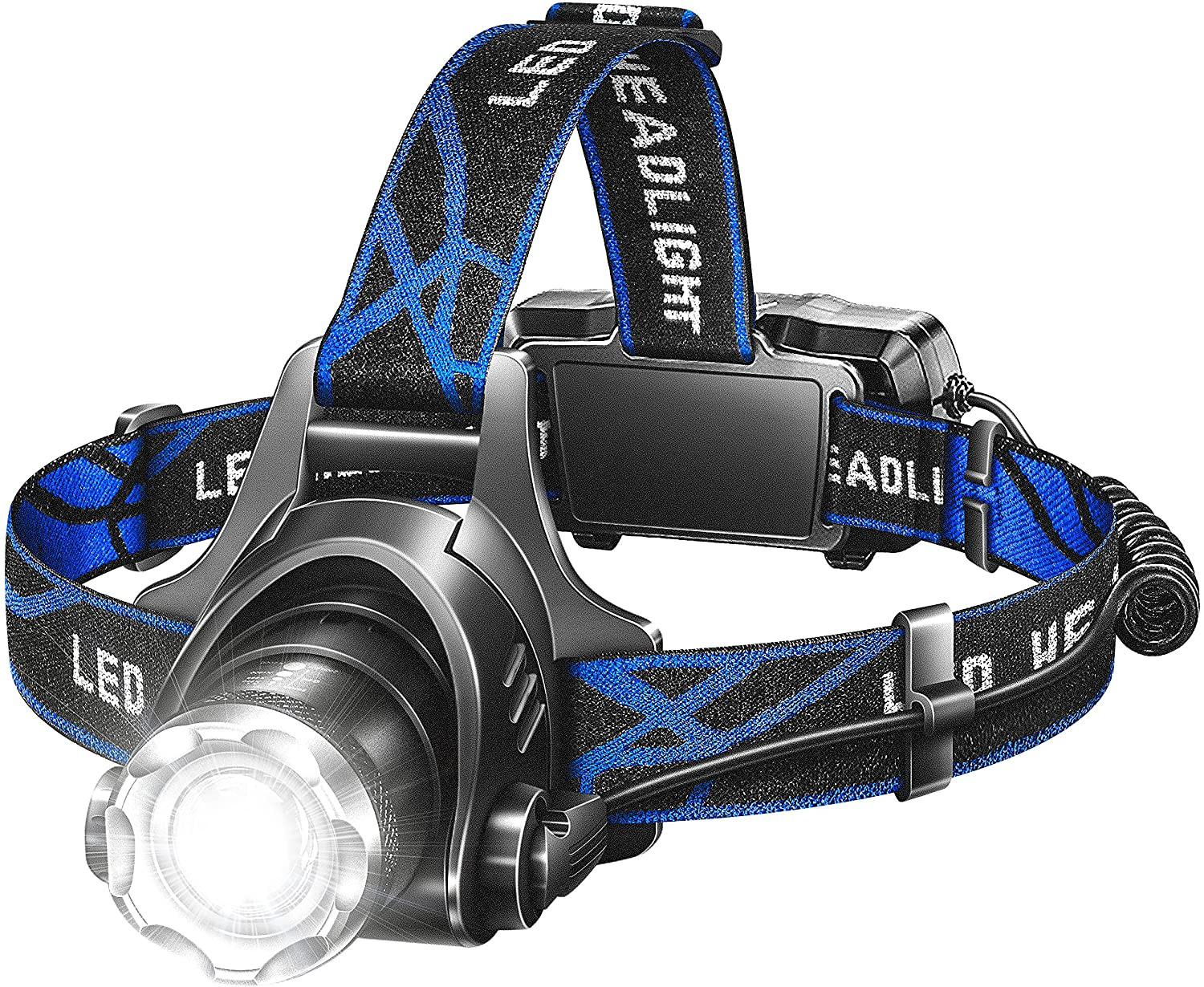 LED Lampara De Cabeza Recargable Luz De La Cabeza Linterna Para Pescar Camping