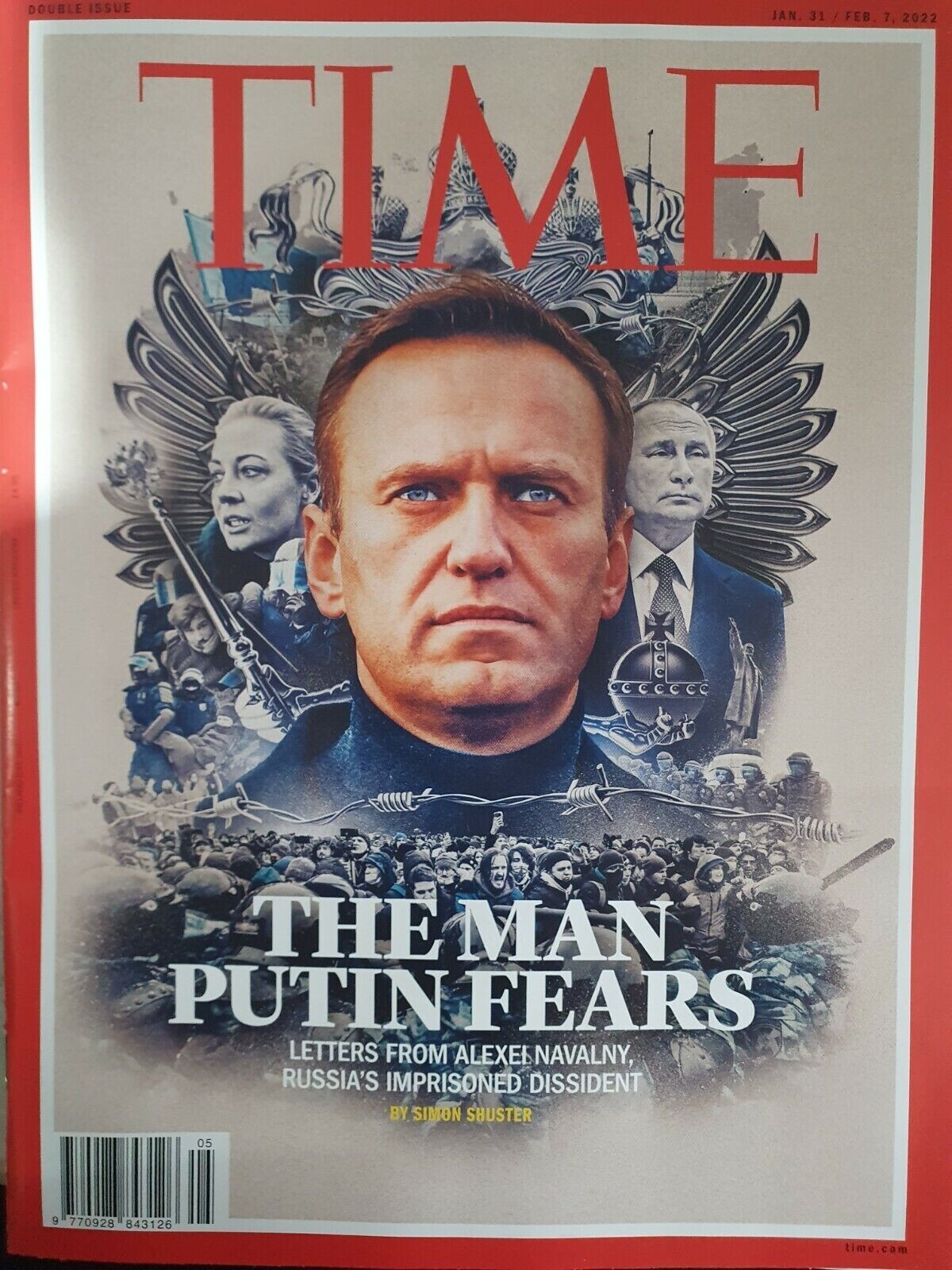 Time Magazine  JANUARY 31/ FEBRUARY 7 2022 ALEXEI NAVALNY Collectable