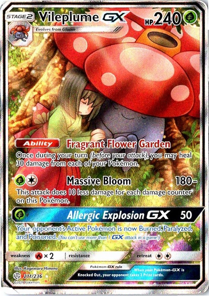 Vileplume GX (Full Art) 211/236 SM - Cosmic Eclipse HolofoilHP Vileplume GX (Full Art) 211/236 SM - Cosmic Eclipse HolofoilHP