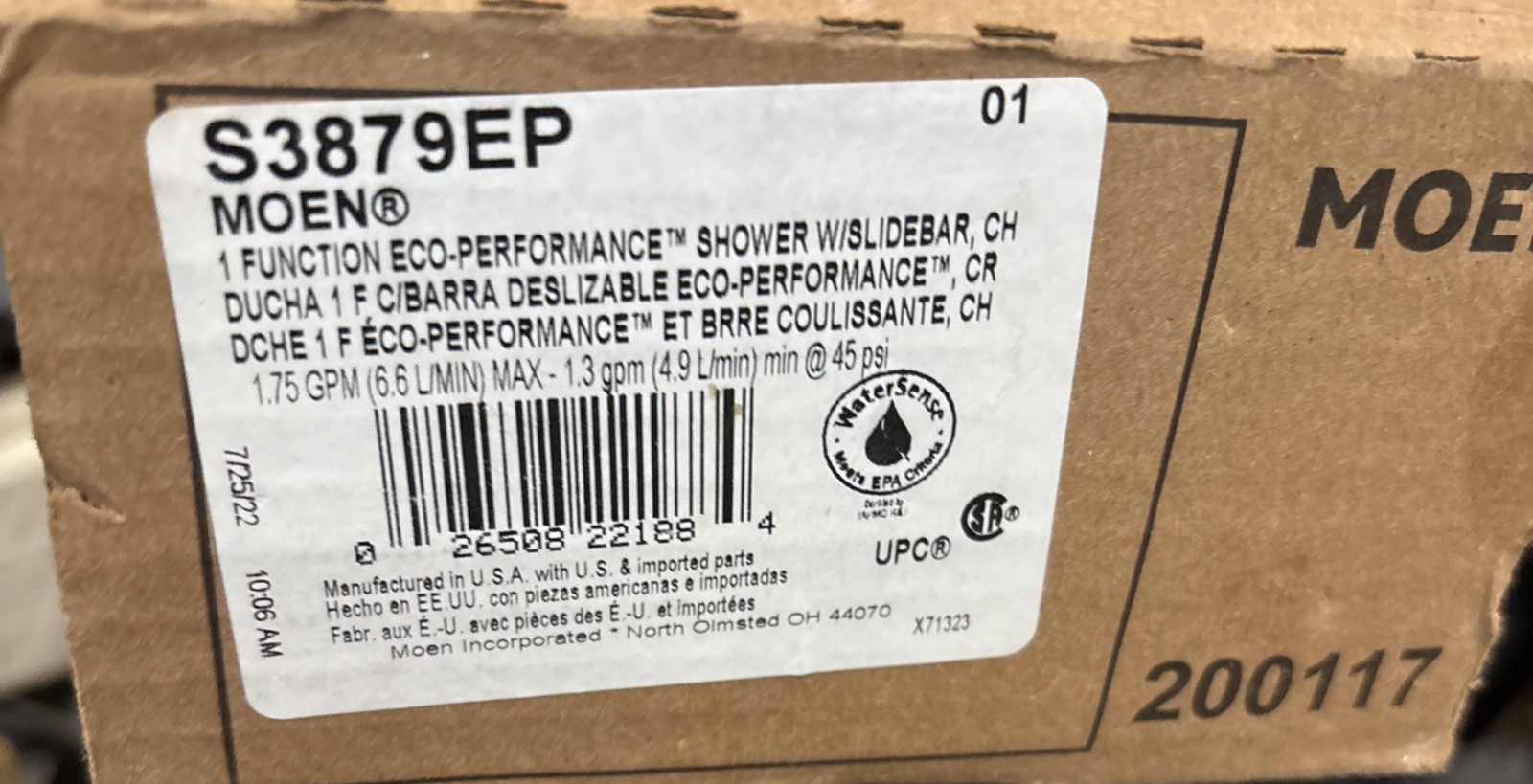 Moen S3879EP Eco-Performance Handheld Shower, Chrome PARTS READ