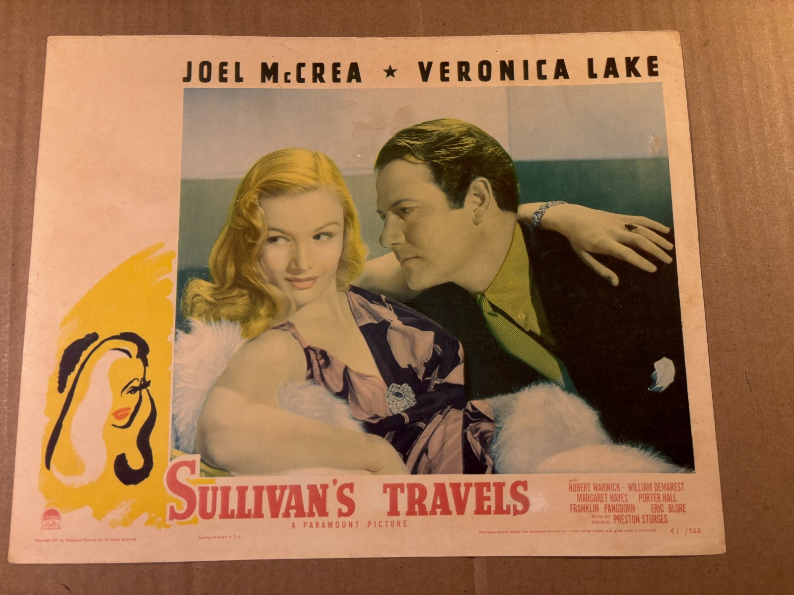 Sullivan\'s Travels Very Rare Original 1941 Lobby Card VeronicaLakeMcCrea Sturges Sullivan\'s Travels Very Rare Original 1941 Lobby Card VeronicaLakeMcCrea Sturges