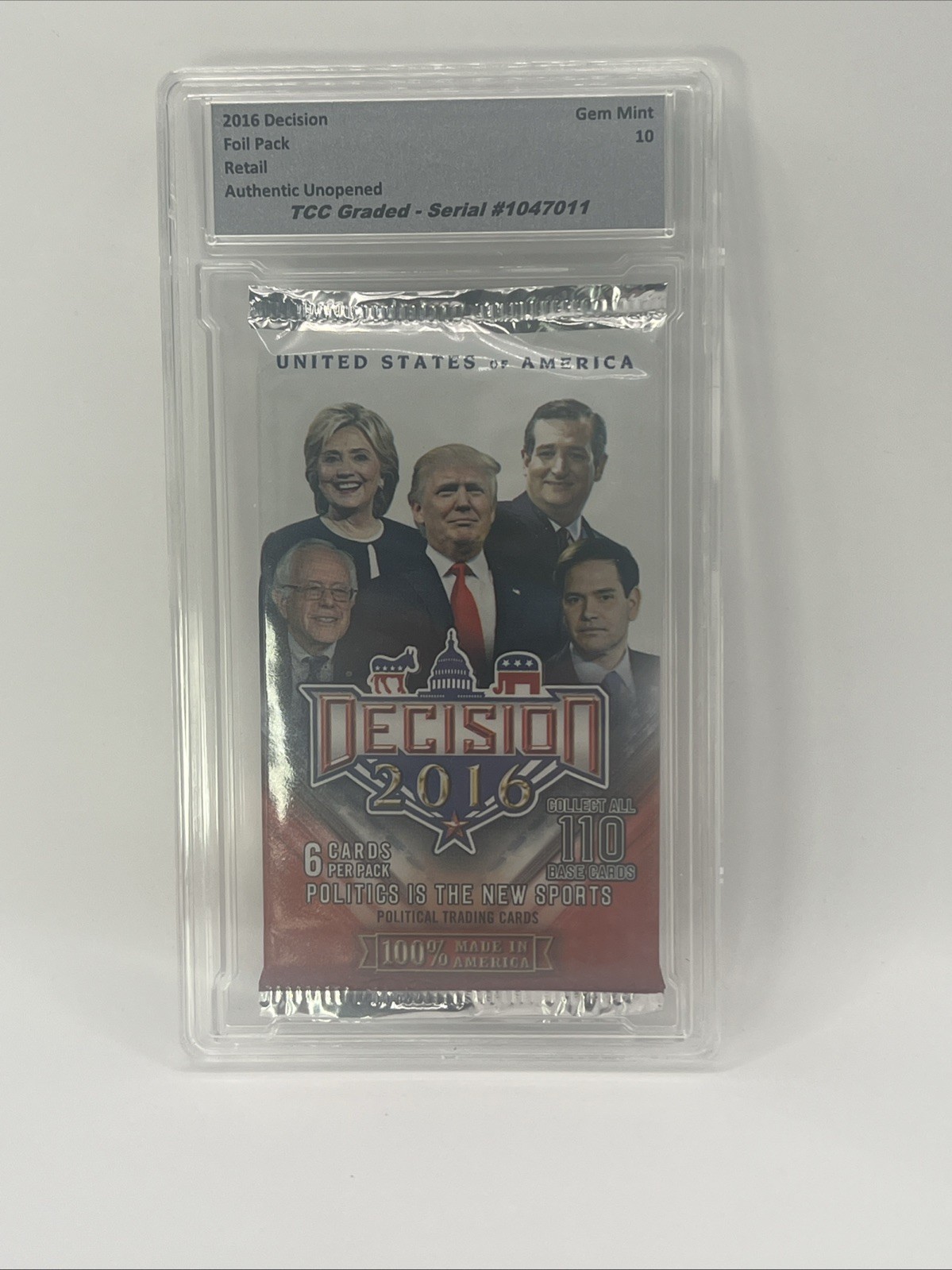 2016 Decision Retail Foil Pack Authentic Unopened Gem Mint 10 Encapsulated
