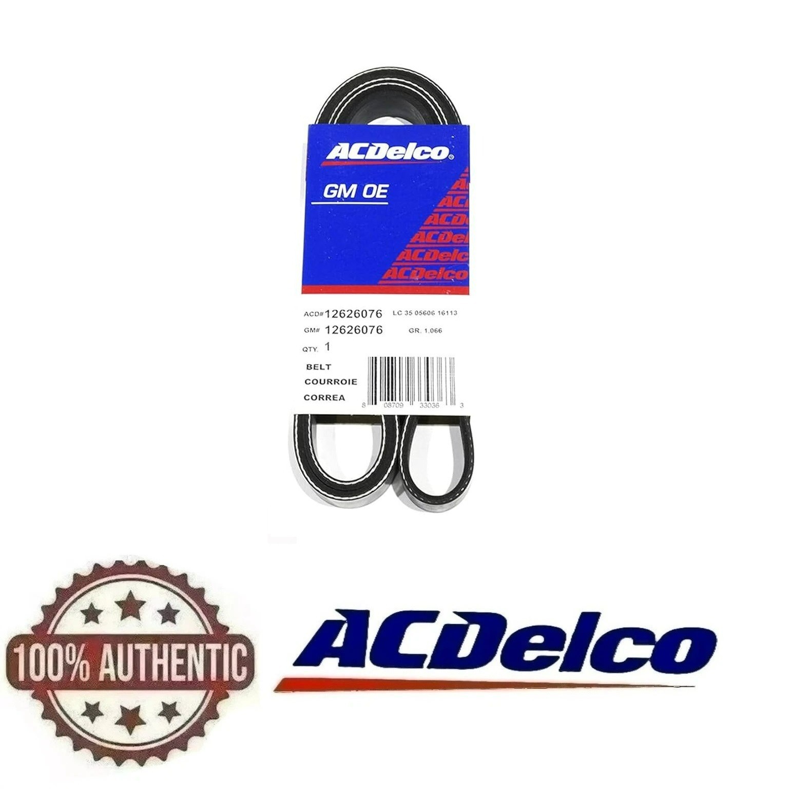 2014-2018 SILVERADO SIERRA ALTENATOR WATER PUMP SERPENTINE BELT NEW GM# 12626076