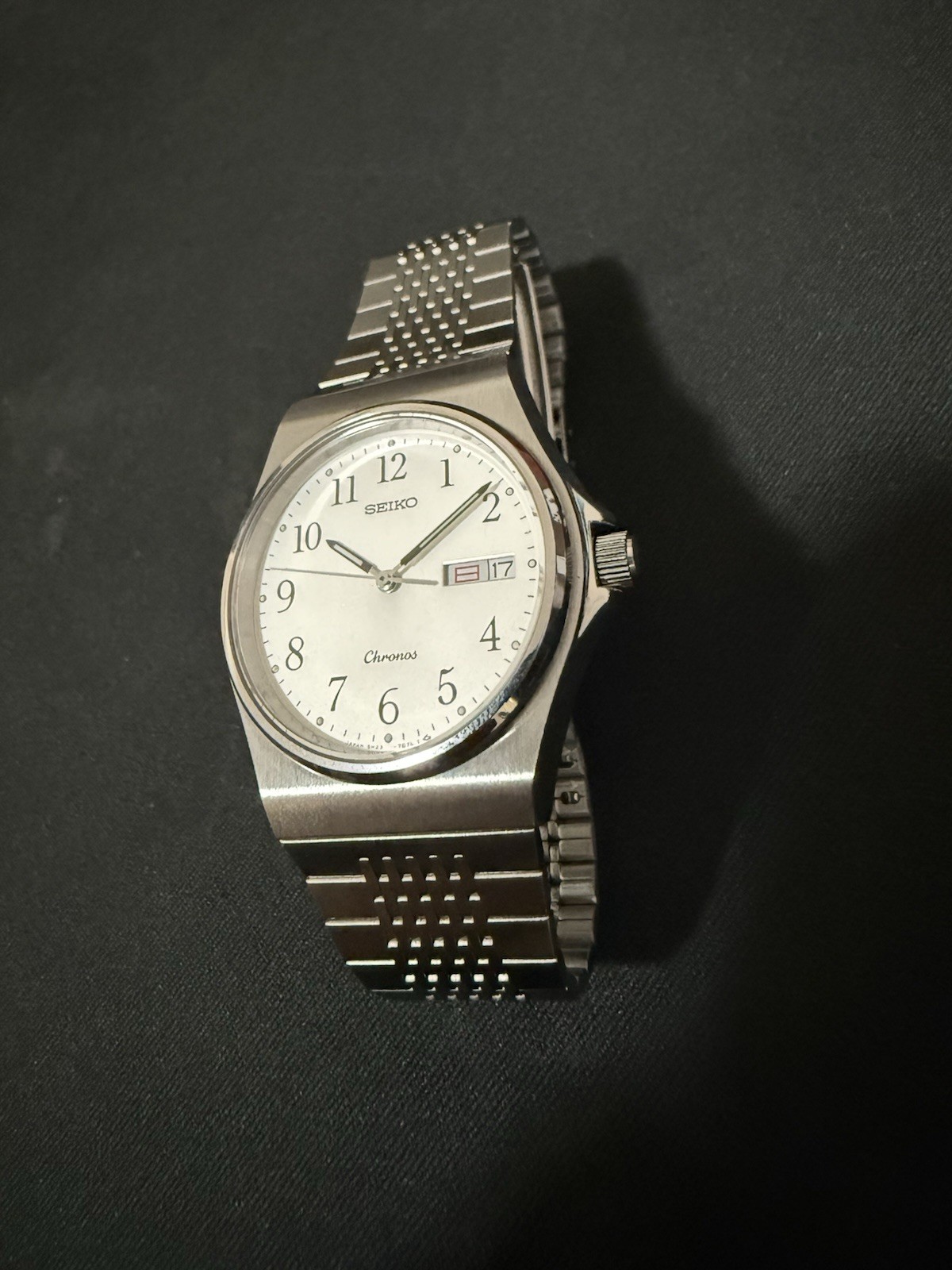 Vintage Seiko Chronos 5H23-7D20 – JDM Kanji Day-Date, Full Arabic Dial