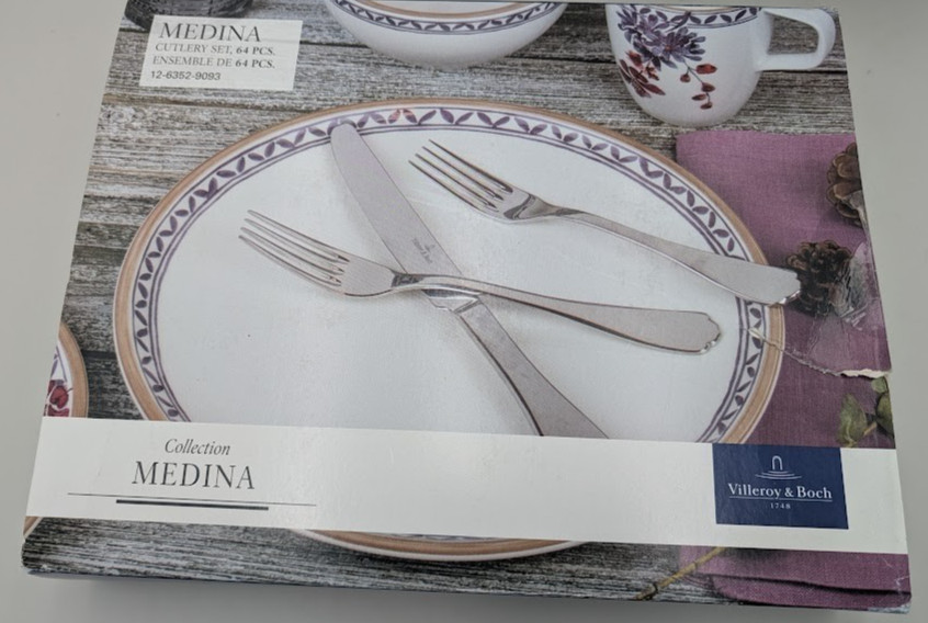 Villeroy & Boch Medina 64-Piece Flatware Set - New Open Box with 