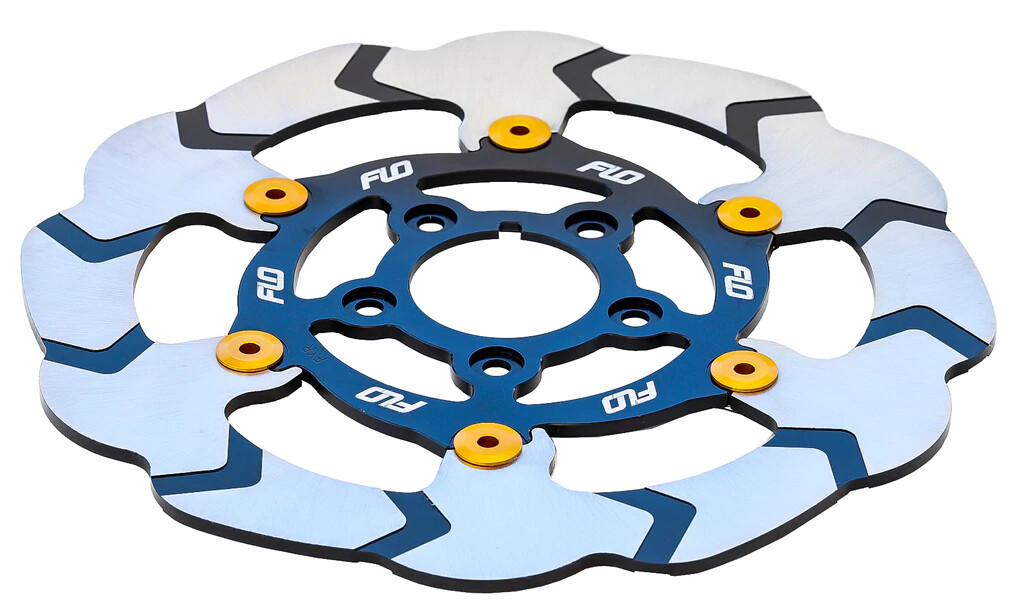 Flo Motorsports Gold Floating Brake Front Rotor 11.8 Harley Touring 08-13 Flo Motorsports Gold Floating Brake Front Rotor 11.8 Harley Touring 08-13