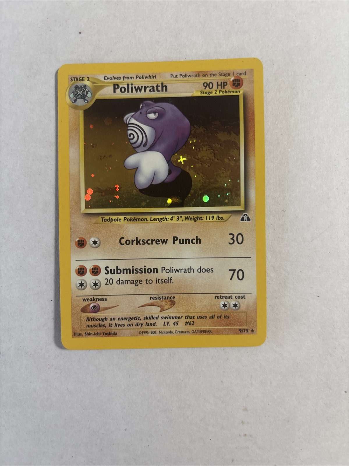 Poliwrath 9/75 Neo Discovery Holo