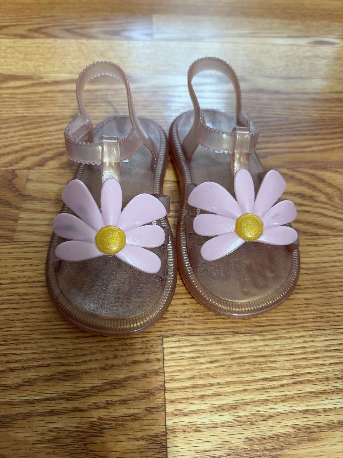 Mini Melissa Hip Bloomy Pearly Pink Jelly Daisy Sandals Child Toddler Size 10