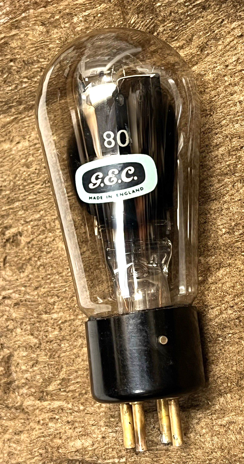 RARE NOS GEC TYPE 80 280 180 380 GLOBE TUBE GIANT DIMPLE GETTER 1930'S ENGLAND