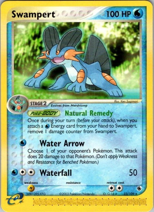Swampert 23/109 Ruby & Sapphire Rare LP Pokemon TCG Swampert 23/109 Ruby & Sapphire Rare LP Pokemon TCG