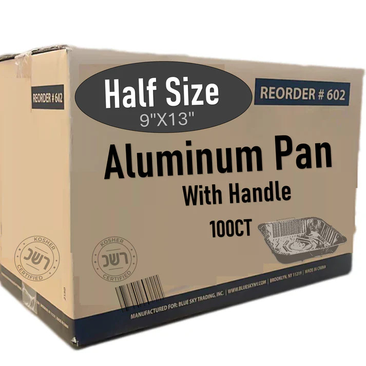 Wholesale 1 Case of 9X13\'\' Half Size Deep Aluminum Pans With Handles Rack 100 CT Wholesale 1 Case of 9X13\'\' Half Size Deep Aluminum Pans With Handles Rack 100 CT