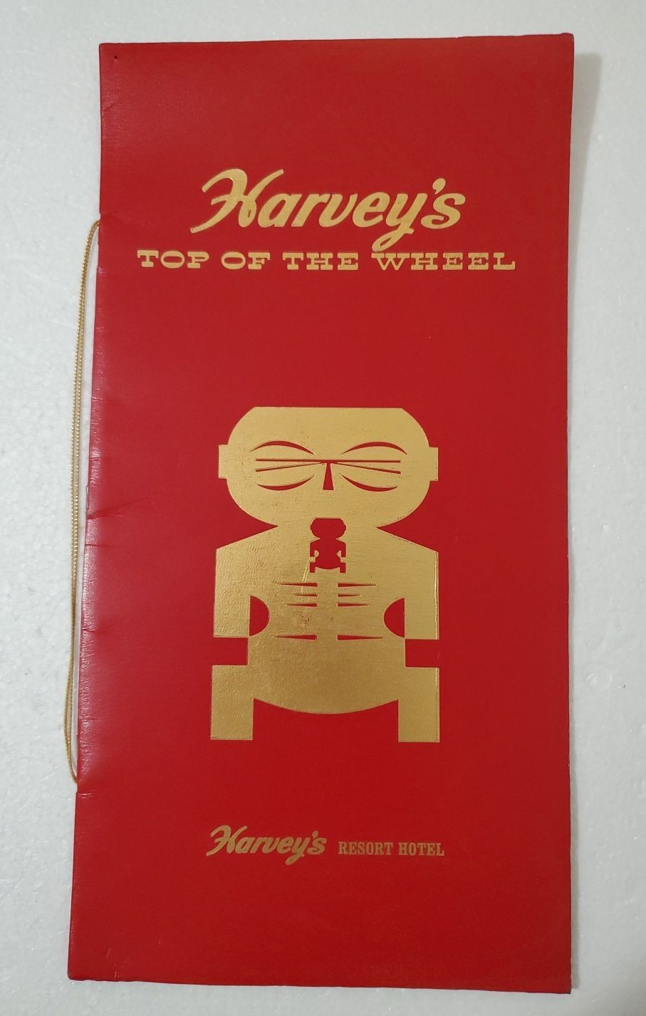 Rare Vintage Harvey's Top of the Wheel Cocktail Dinner Menu 1970s? Hotel Resort Rare Vintage Harvey's Top of the Wheel Cocktail Dinner Menu 1970s? Hotel Resort