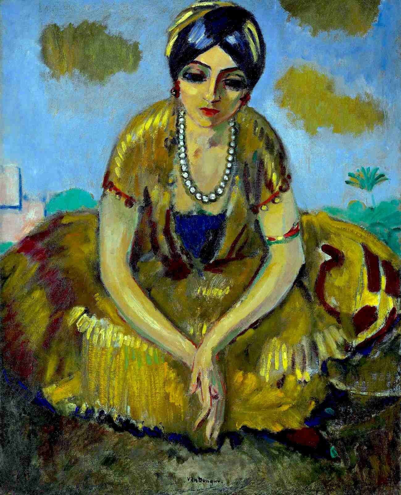 Kees van Dongen - Egyptian with Pearls Art Print