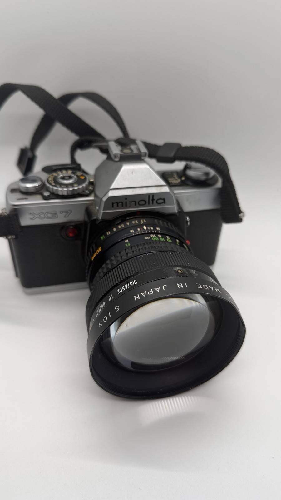 Minolta XG-7 SLR + Freedom Zoom 65 AF + Flash + Case Bundle Untested AS-IS Vtg