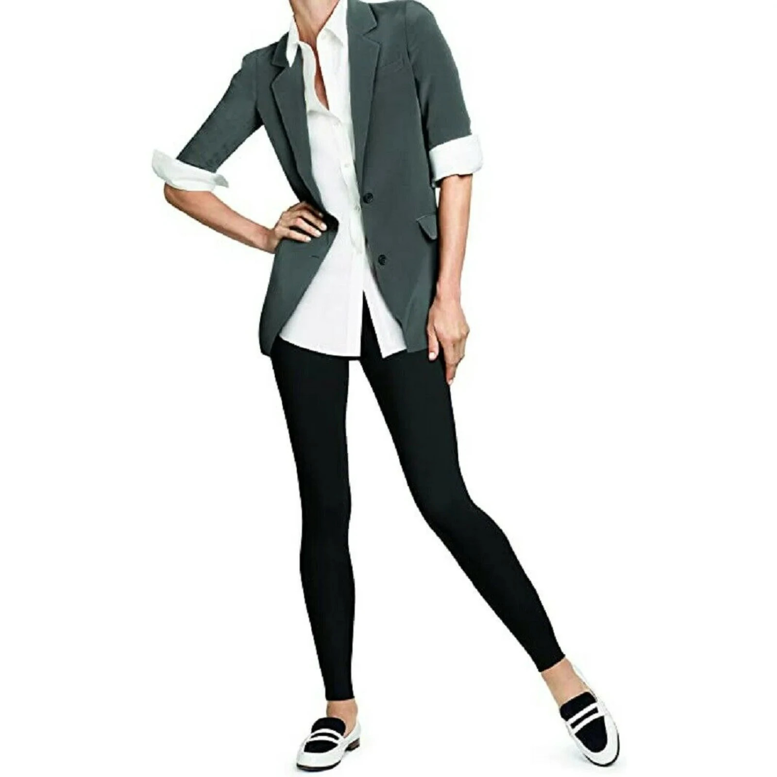 HUE - Women\'s Full Length, Soft Cotton, Elastic Waist Leggings U14635, Black, M