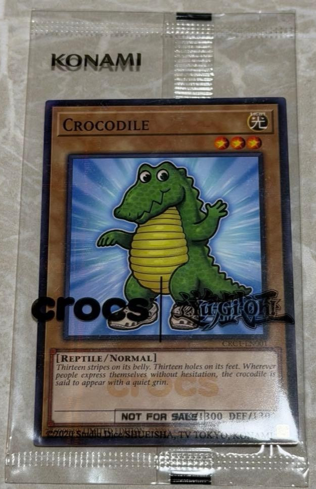 Yu-Gi-Oh x Crocs CROCODILE Promo Card Japanese Exclusive 2026 Sep.9 NEW Sealed