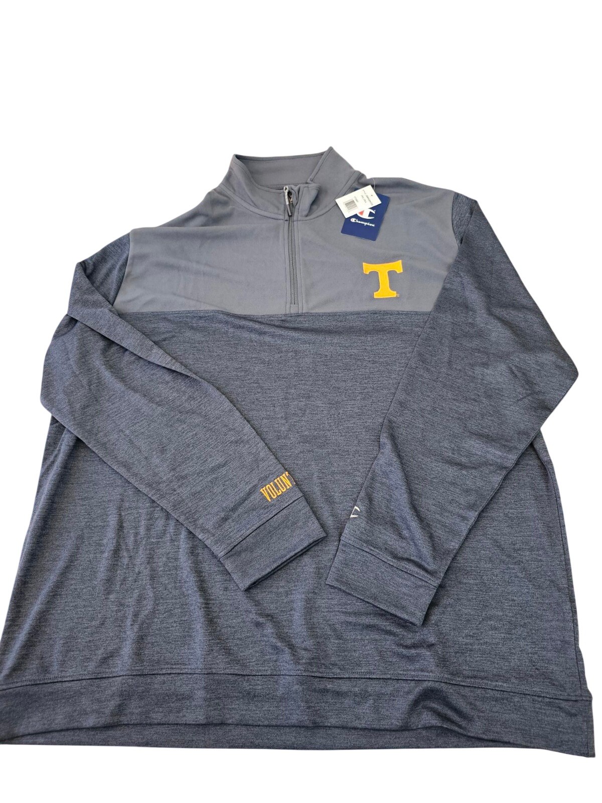 Champion Mens Tennessee Volunteers Long Sleeve 1/4 Zip Sweatshirt Grey XXL / 2XL