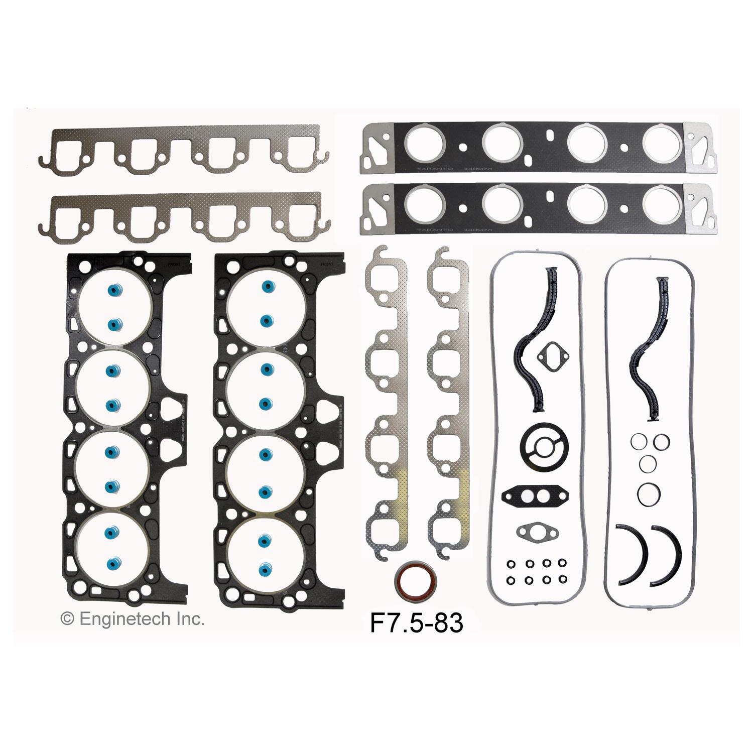 Engine Gasket Set for 1989 to 2/14/1992 Ford 7.5L 460 V8