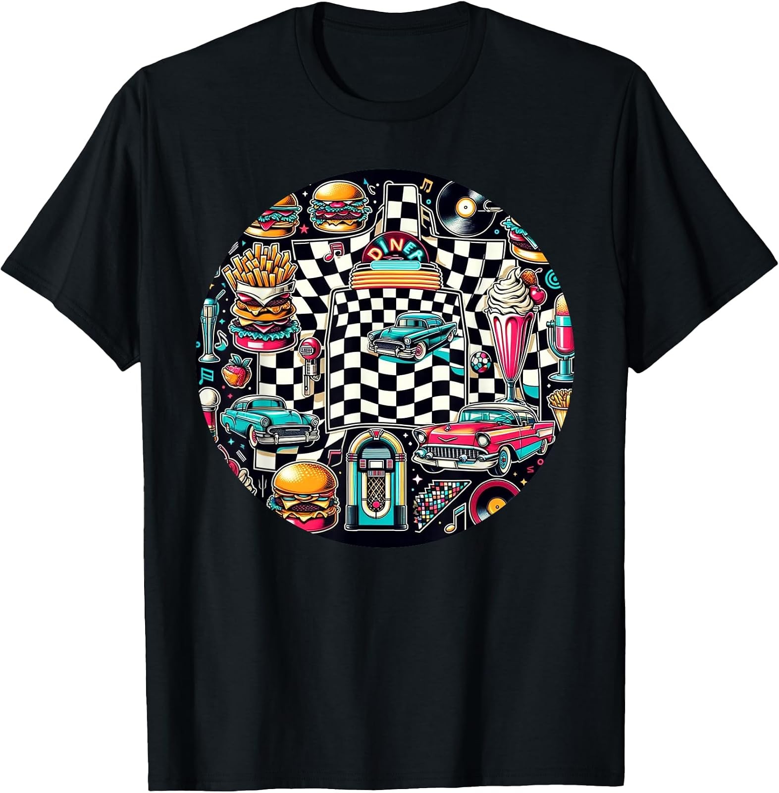 Vintage 1950s Diner Inspired Graphic Tee