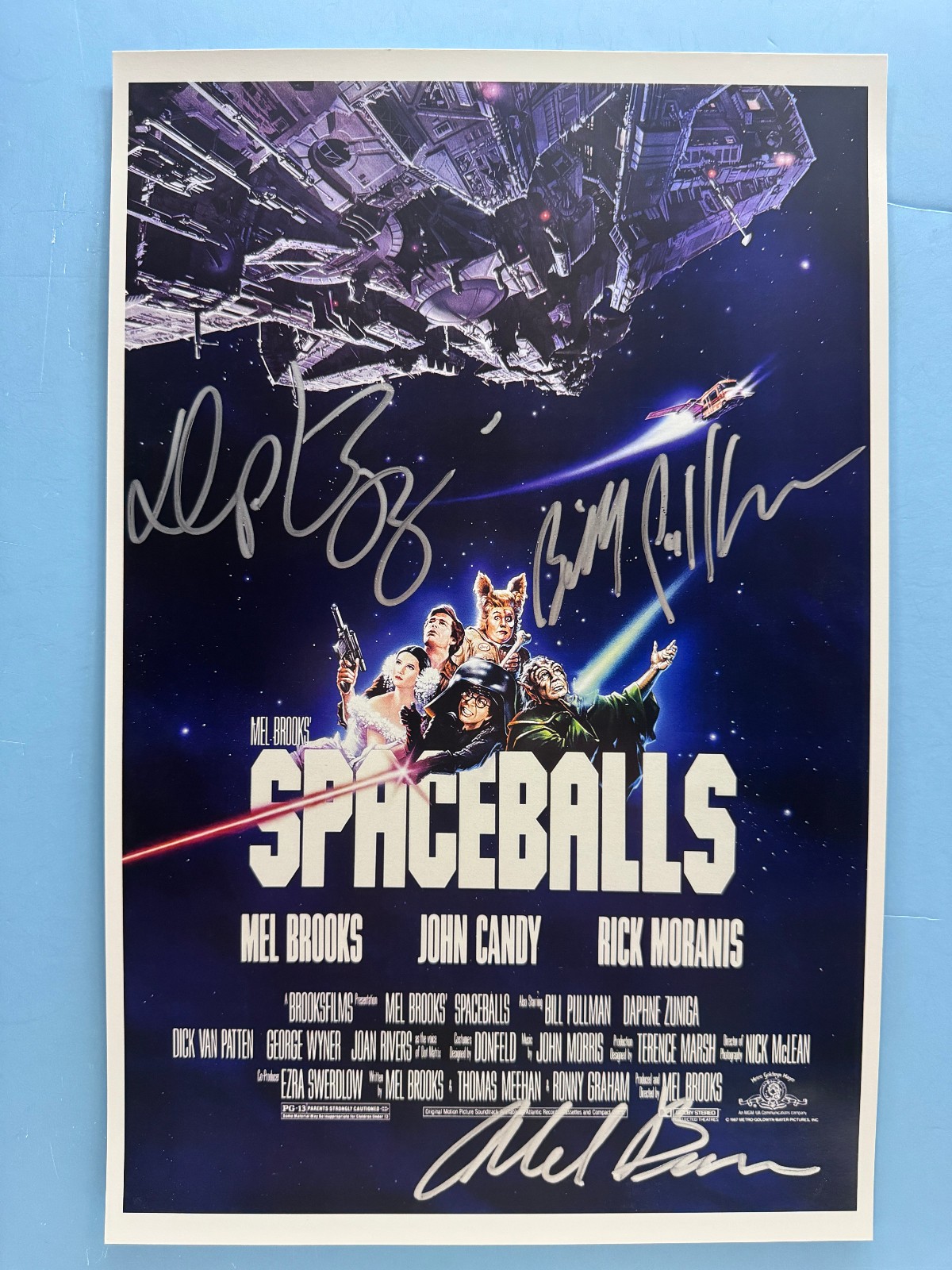 SPACEBALLS MOVIE POSTER 11x17 SIGNED BY 3 AUTHENTICATED with COA SPACEBALLS MOVIE POSTER 11x17 SIGNED BY 3 AUTHENTICATED with COA