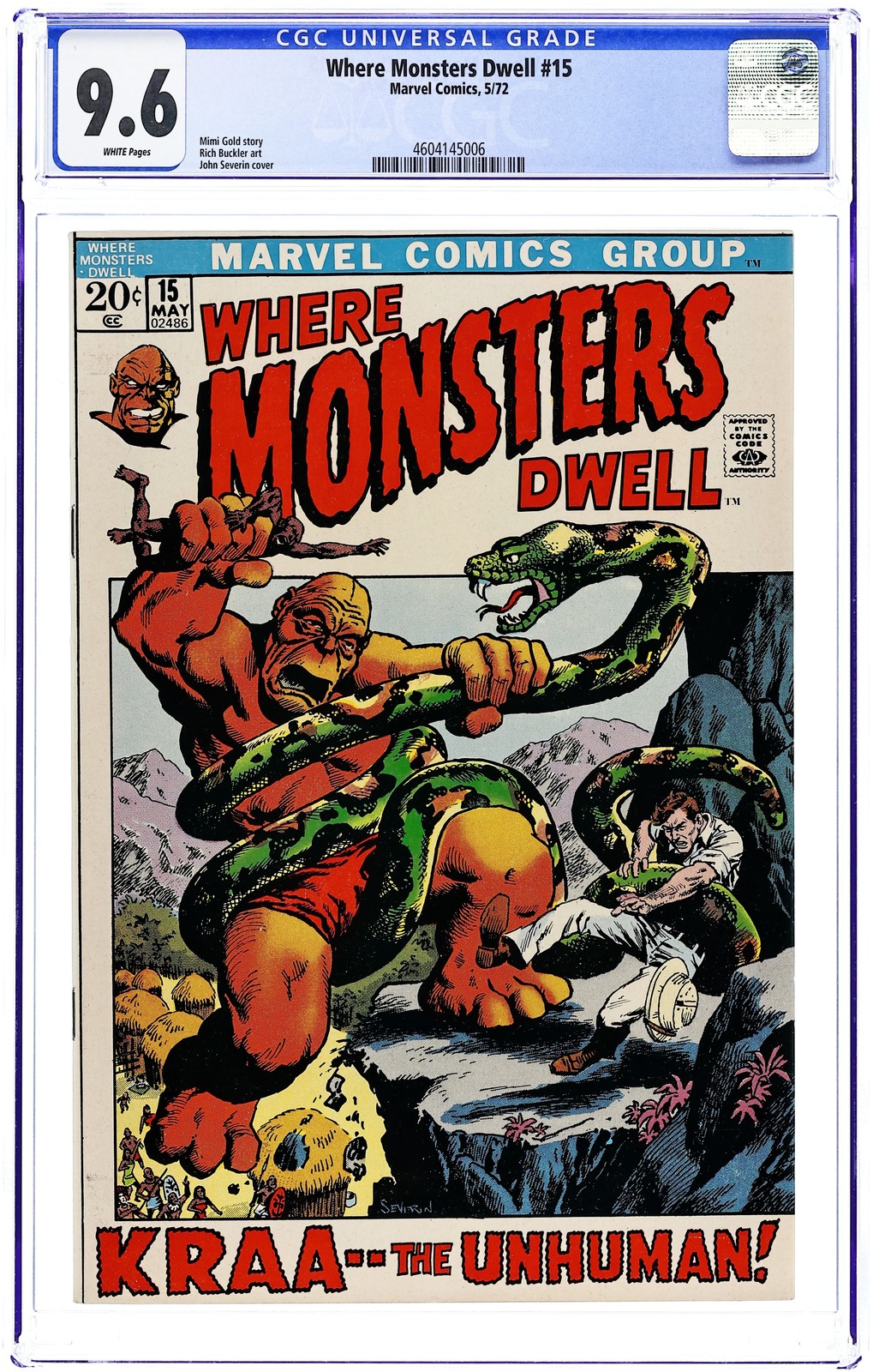 Where Monsters Dwell #15 CGC 9.6 1972 4604145006