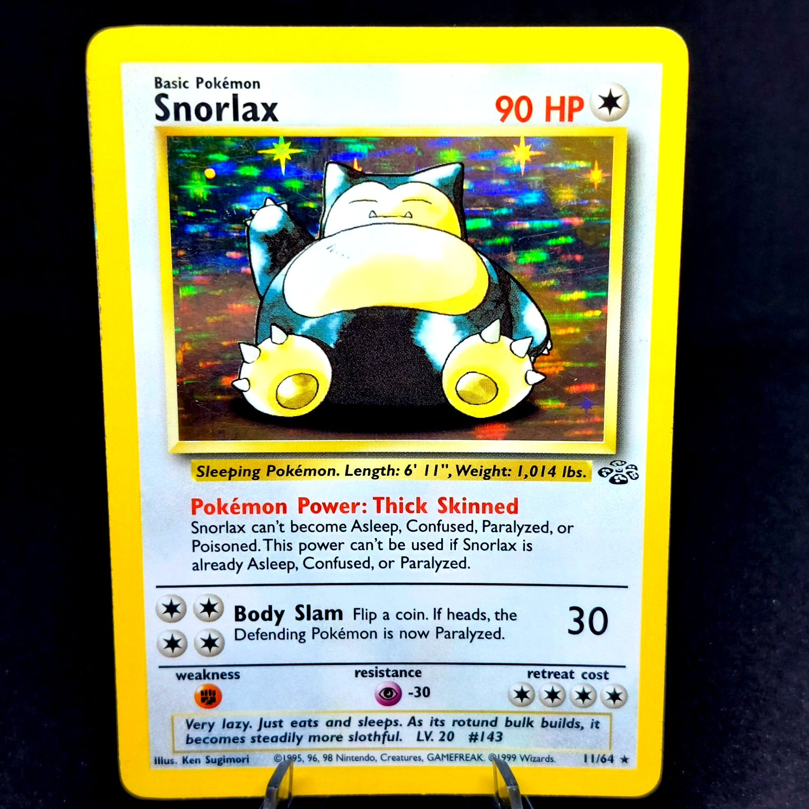 Pokemon Card - Snorlax (11/64) Jungle Set Holo ***MP*** Pokemon Card - Snorlax (11/64) Jungle Set Holo ***MP***