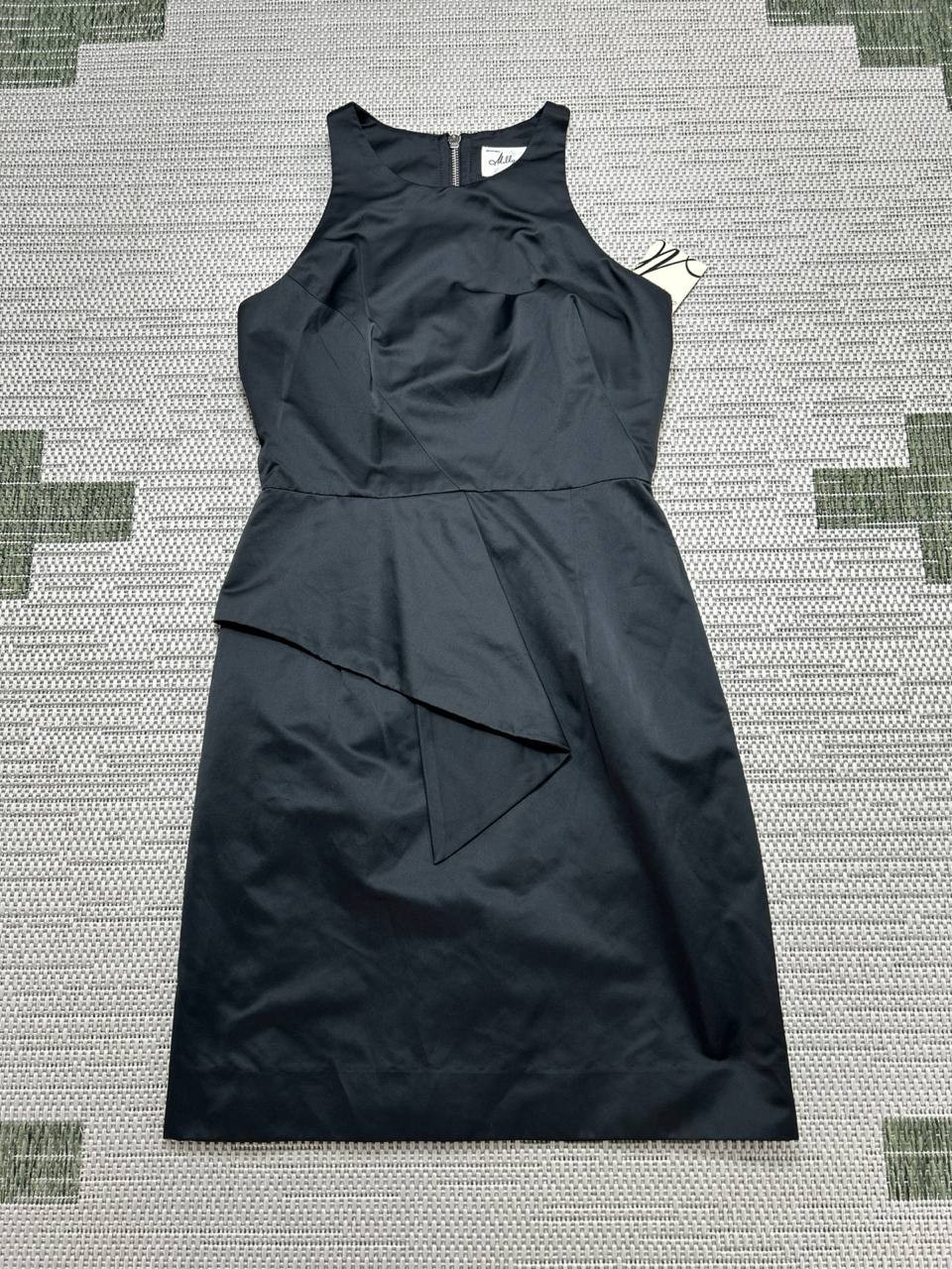 Milly Dress Womens 2 Black Satin Blouson New 
