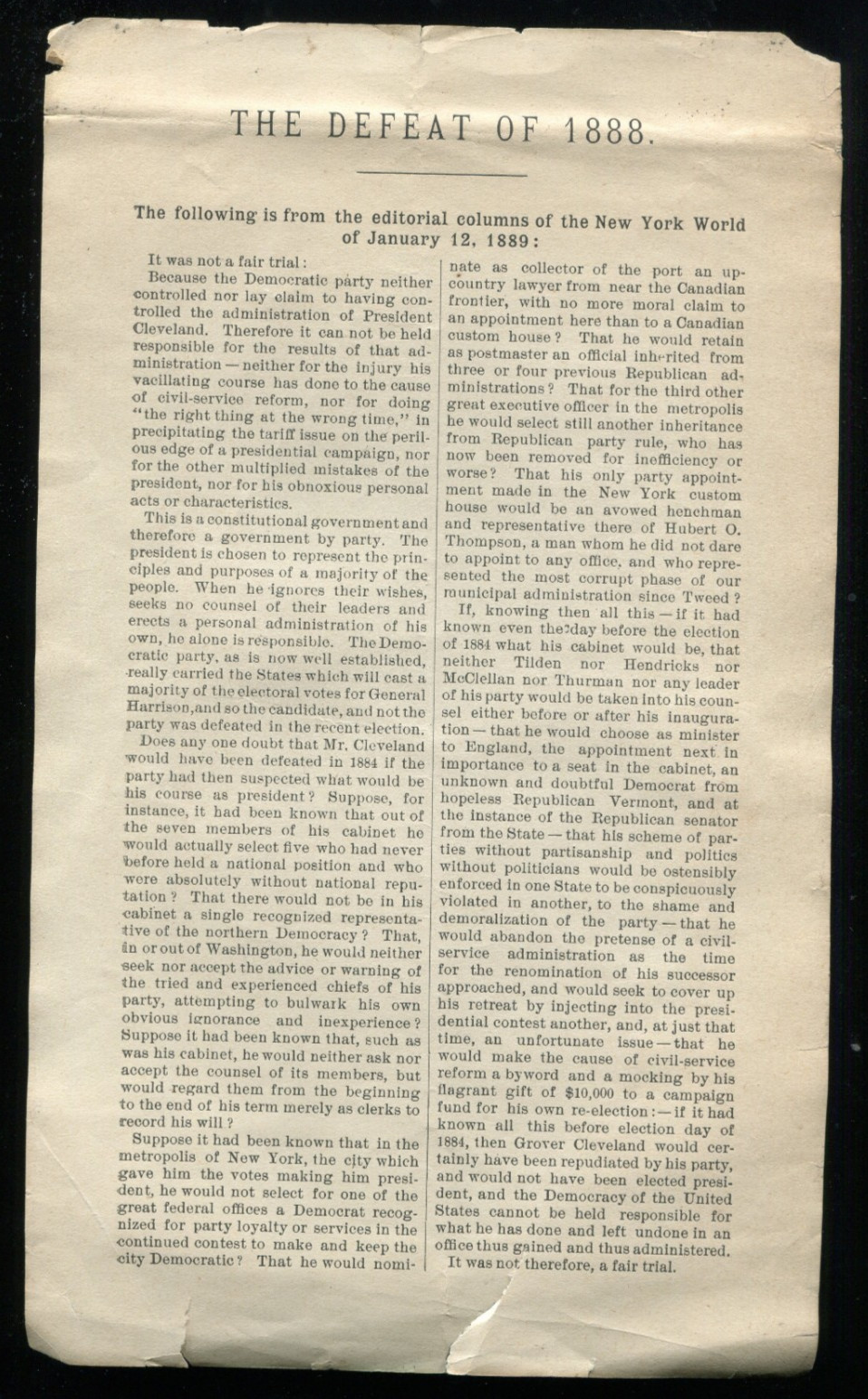1889 Broadside, \ 1889 Broadside, \