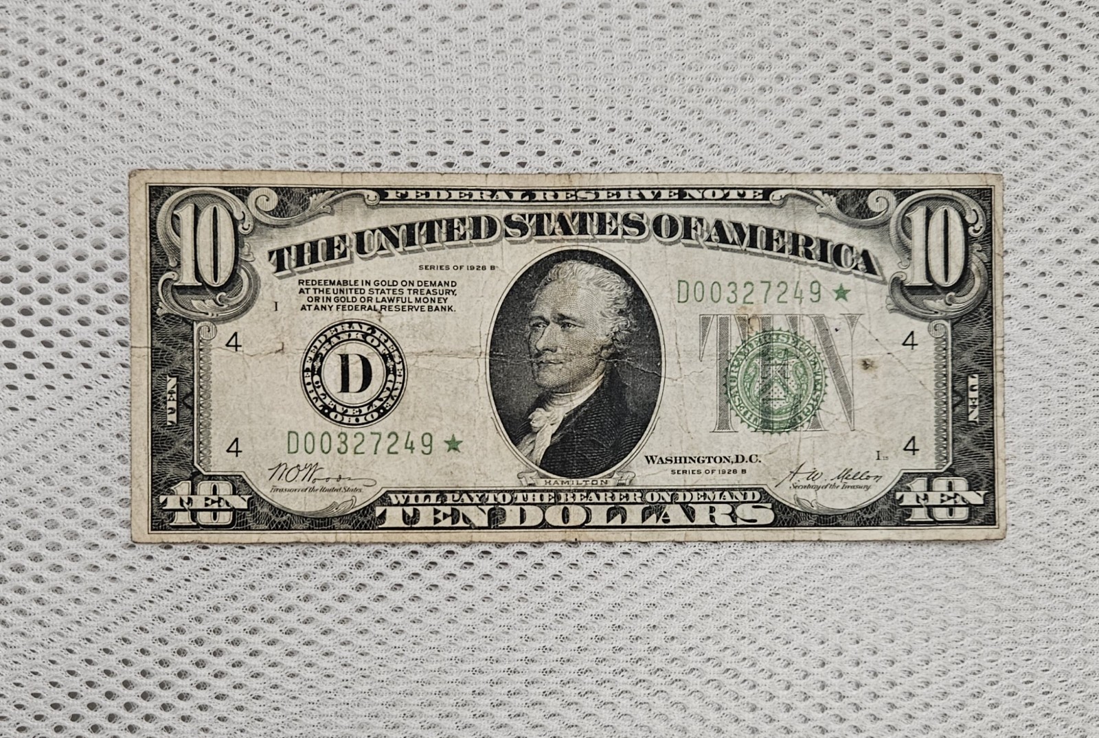1928 B $10 STAR Note FRN Green Seal Solid Star \ 1928 B $10 STAR Note FRN Green Seal Solid Star \