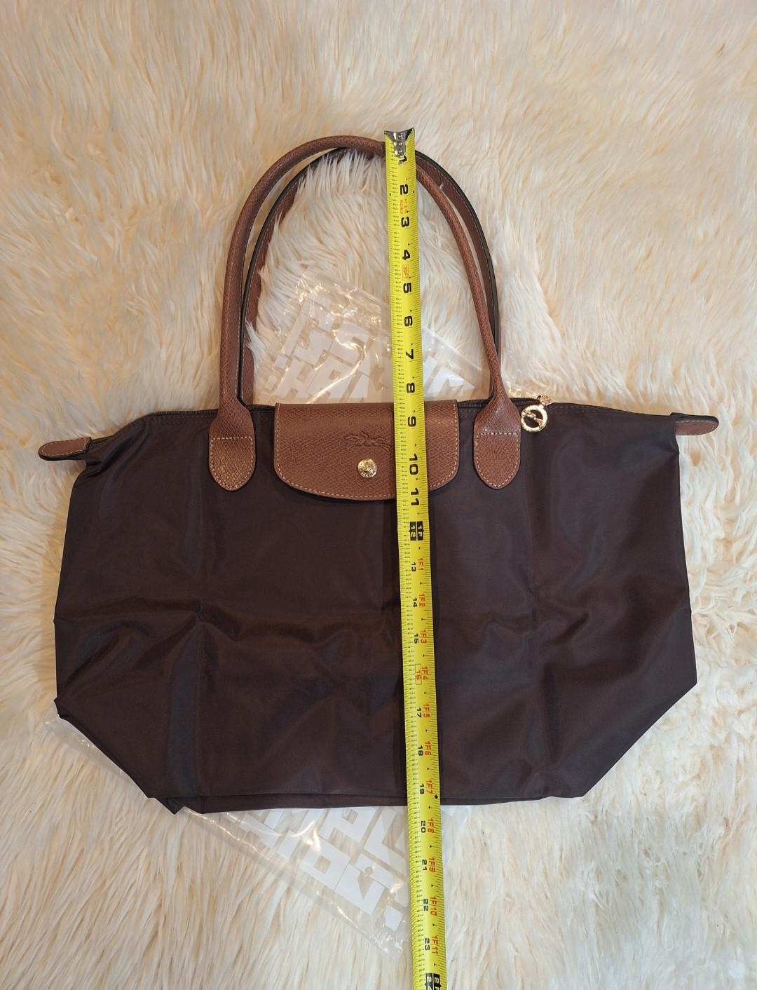 Longchamp Medium Le Pliage Brown Nylon Leather Tote Bag Never used no tags Longchamp Medium Le Pliage Brown Nylon Leather Tote Bag Never used no tags