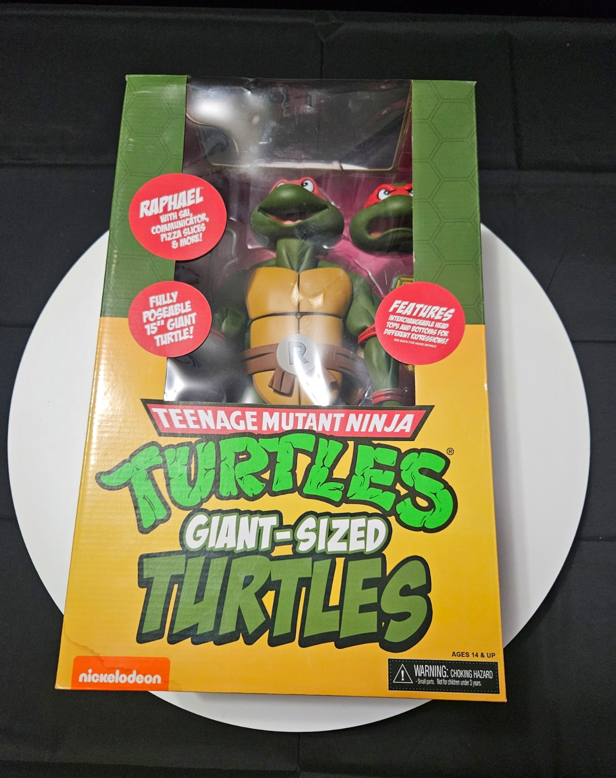 Nickelodeon TMNT Giant-Sized Turtles Raphael 15in Action Figure Poseable Sai