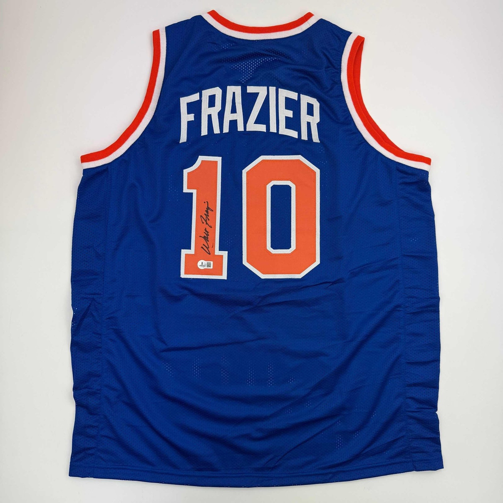 Autographed/Signed WALT FRAZIER New York Blue Jersey PSA/DNA COA Auto Autographed/Signed WALT FRAZIER New York Blue Jersey PSA/DNA COA Auto