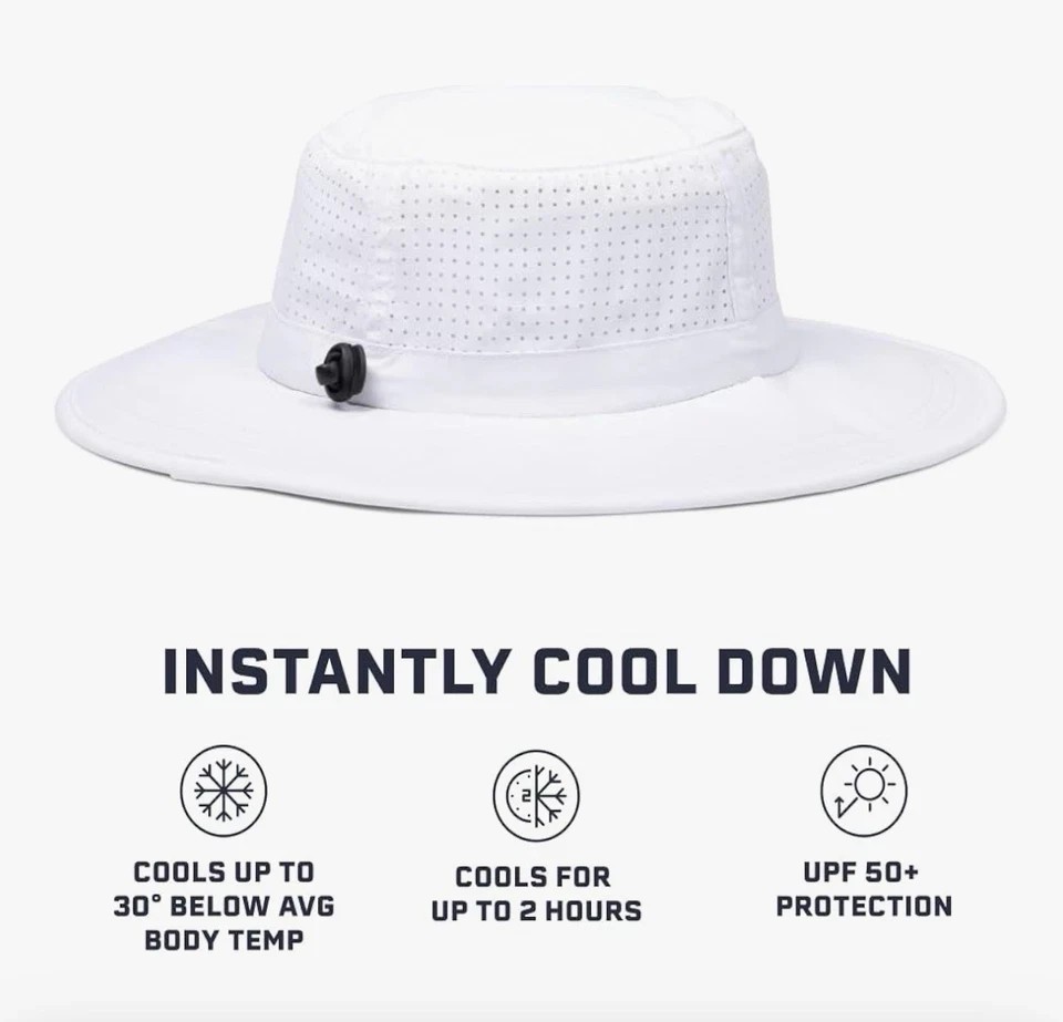 Mission Cooling Anywhere Boonie Hat Cloud White Adult  UPF50-Cools You Down