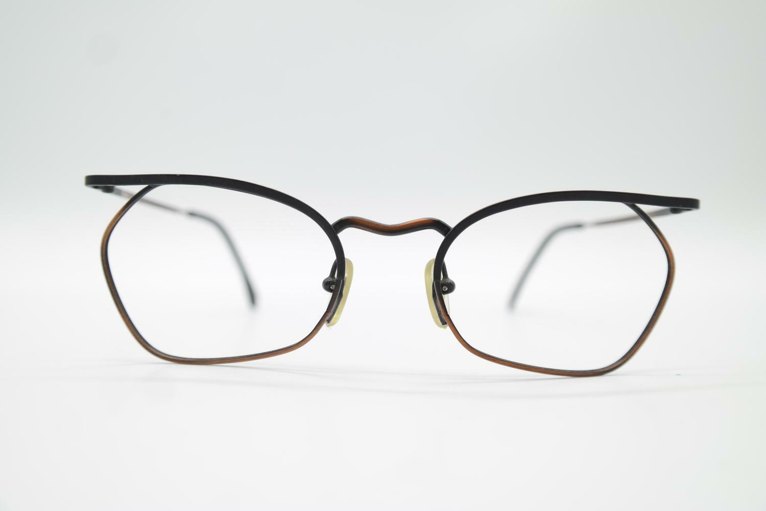 Vintage Six Glasses 020 136 Black Bronze Square Glasses Frame NOS