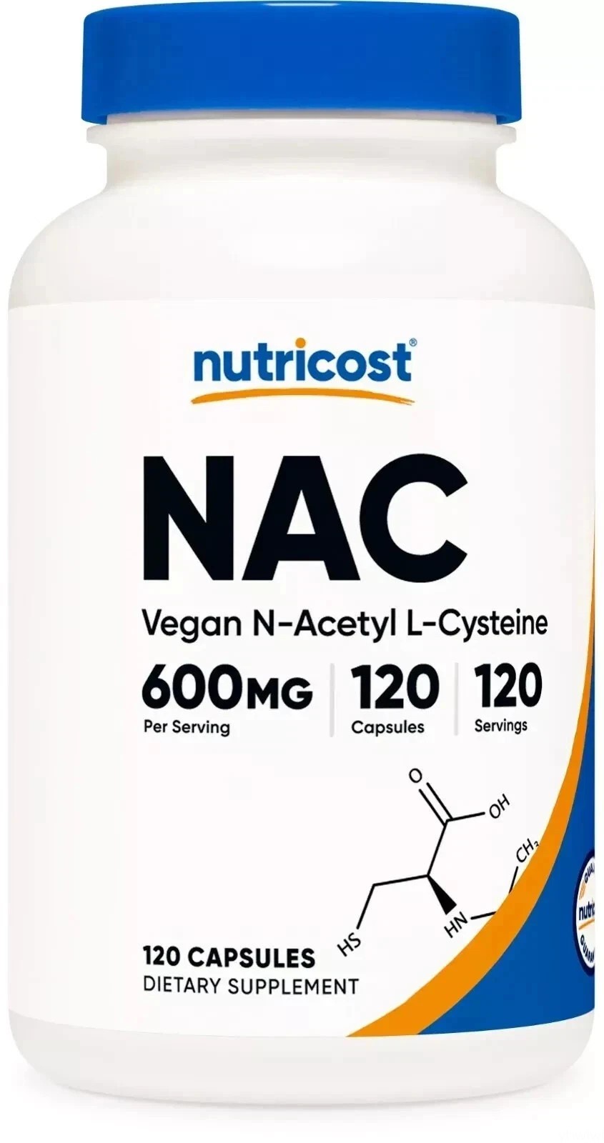 Nutricost NAC Supplement 600mg 120 Count N-Acetyl L-Cysteine