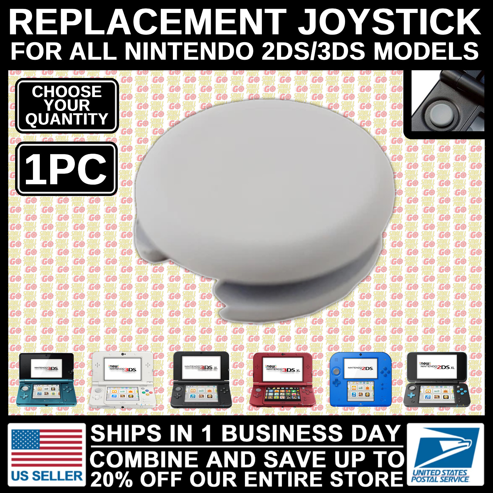 New/3DS/2DS/XL/LL Replacement Joystick Analog Thumb Pad Cap For Nintendo Models