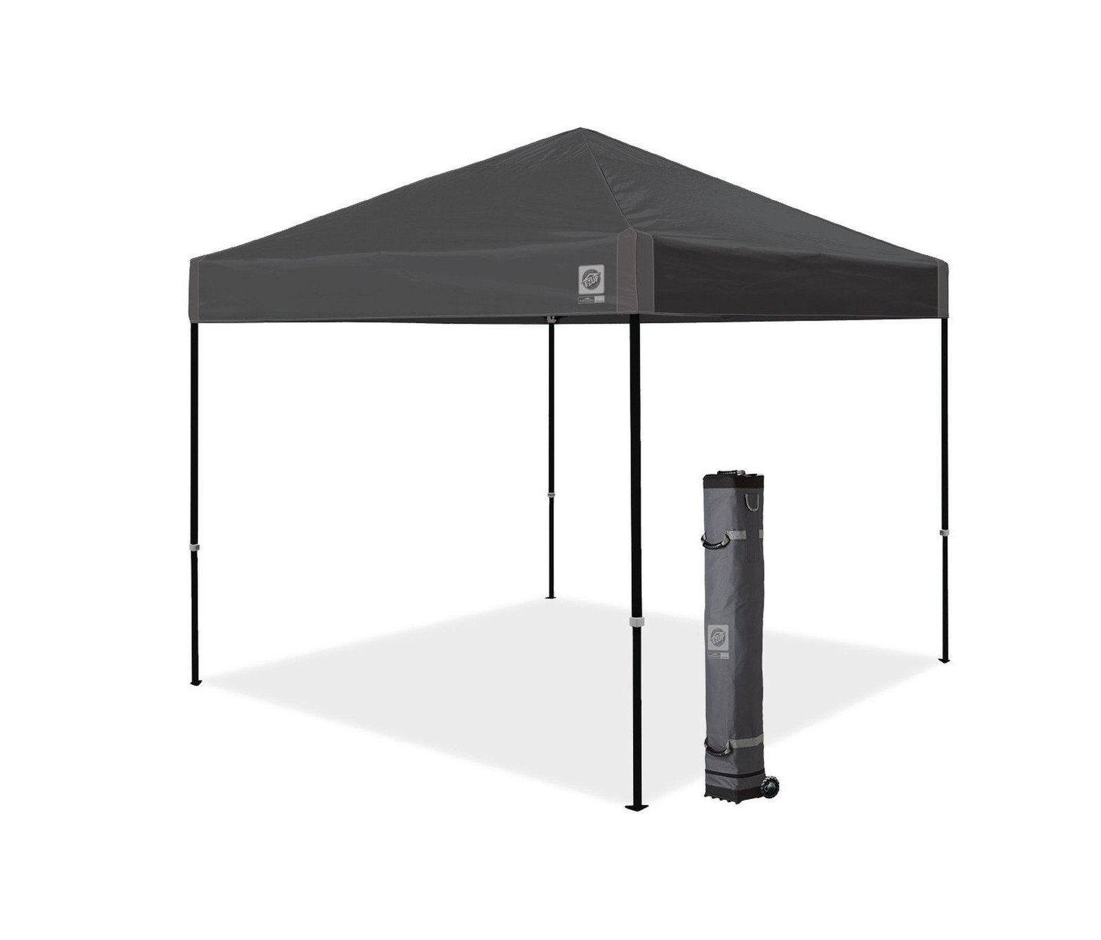 E-Z UP Ambassador Instant Pop Up Canopy Tent, 10\' x 10\', Roller Bag and 4 Pie...