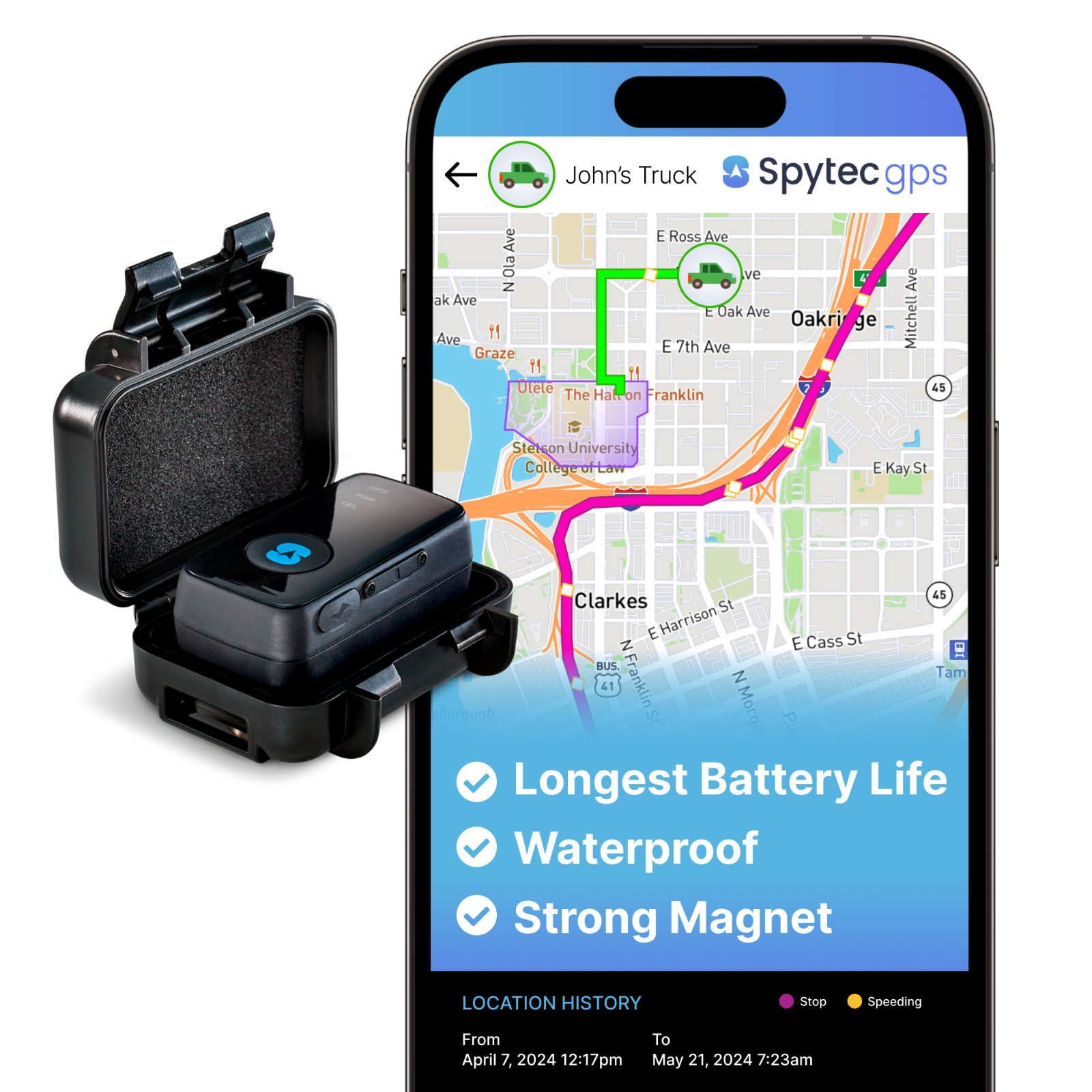 Spytec GPS Portable GPS Tracker for Cars Trucks Vehicles and Loved Ones w/ Case Spytec GPS Portable GPS Tracker for Cars Trucks Vehicles and Loved Ones w/ Case