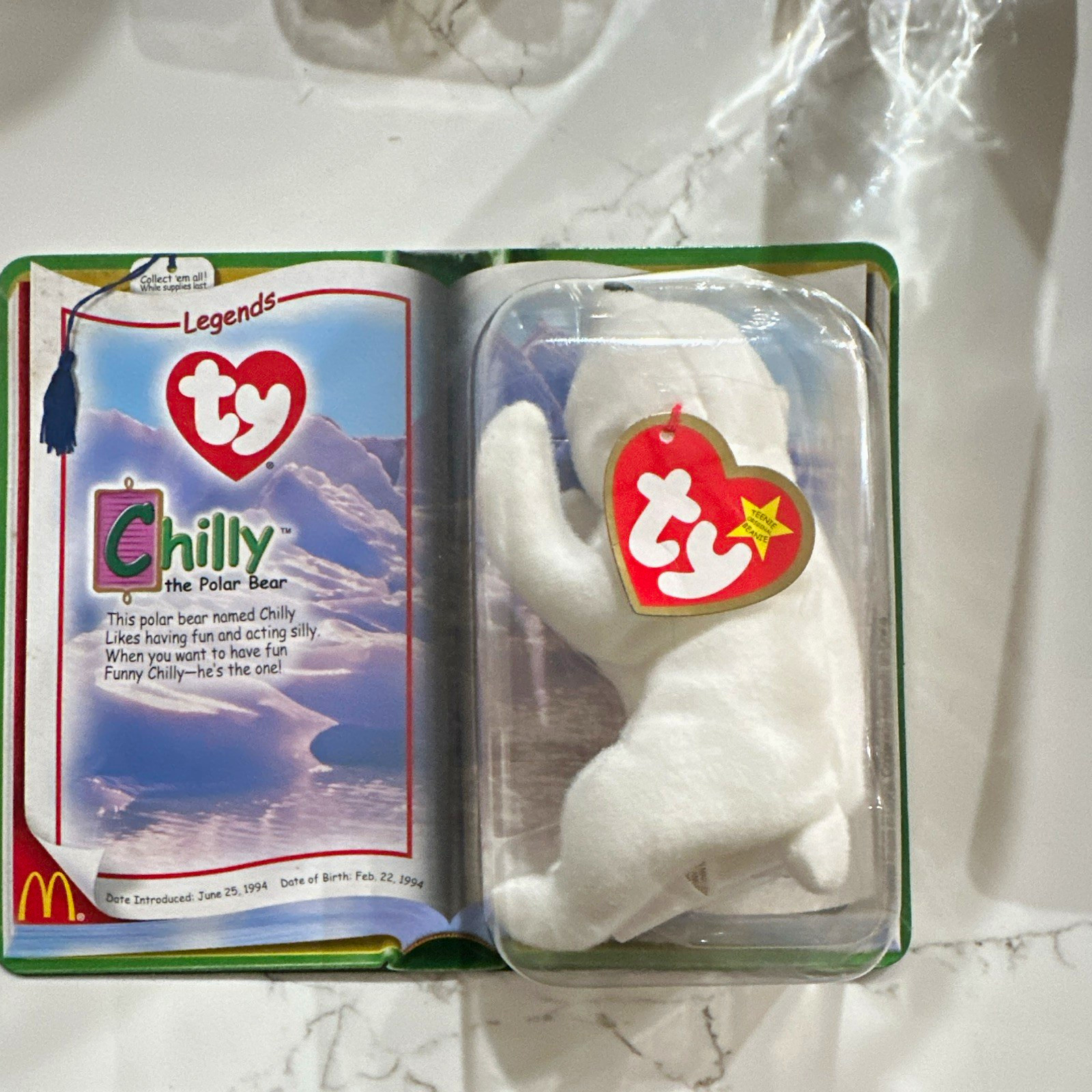 Ty Beanie Babies Legends Chilly the Polar Bear 2000 (McDonald's) RARE