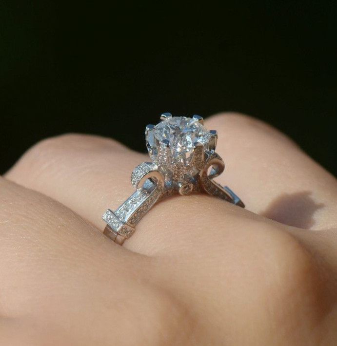2.50CT Round Lab-Created Diamond 14K White Gold Women's Classic Anniversary Ring