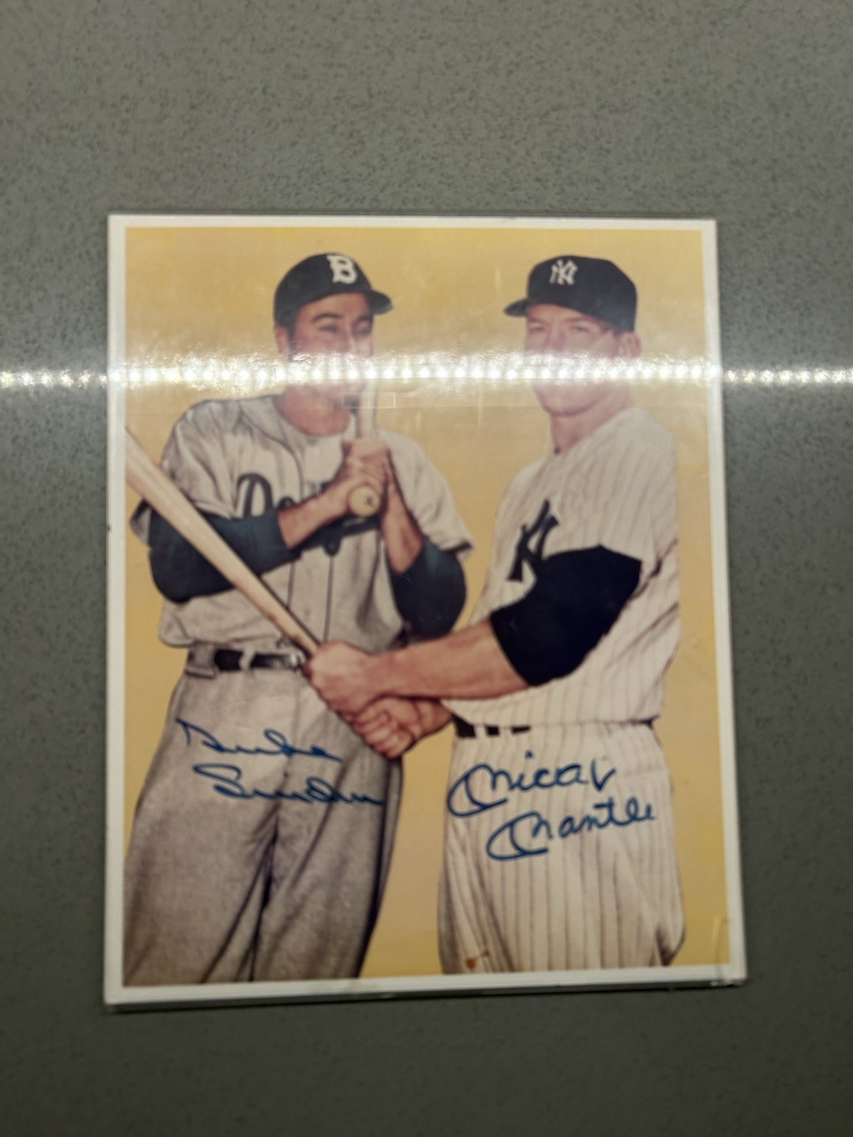Mickey Mantle Duke Snider Autograph Picture