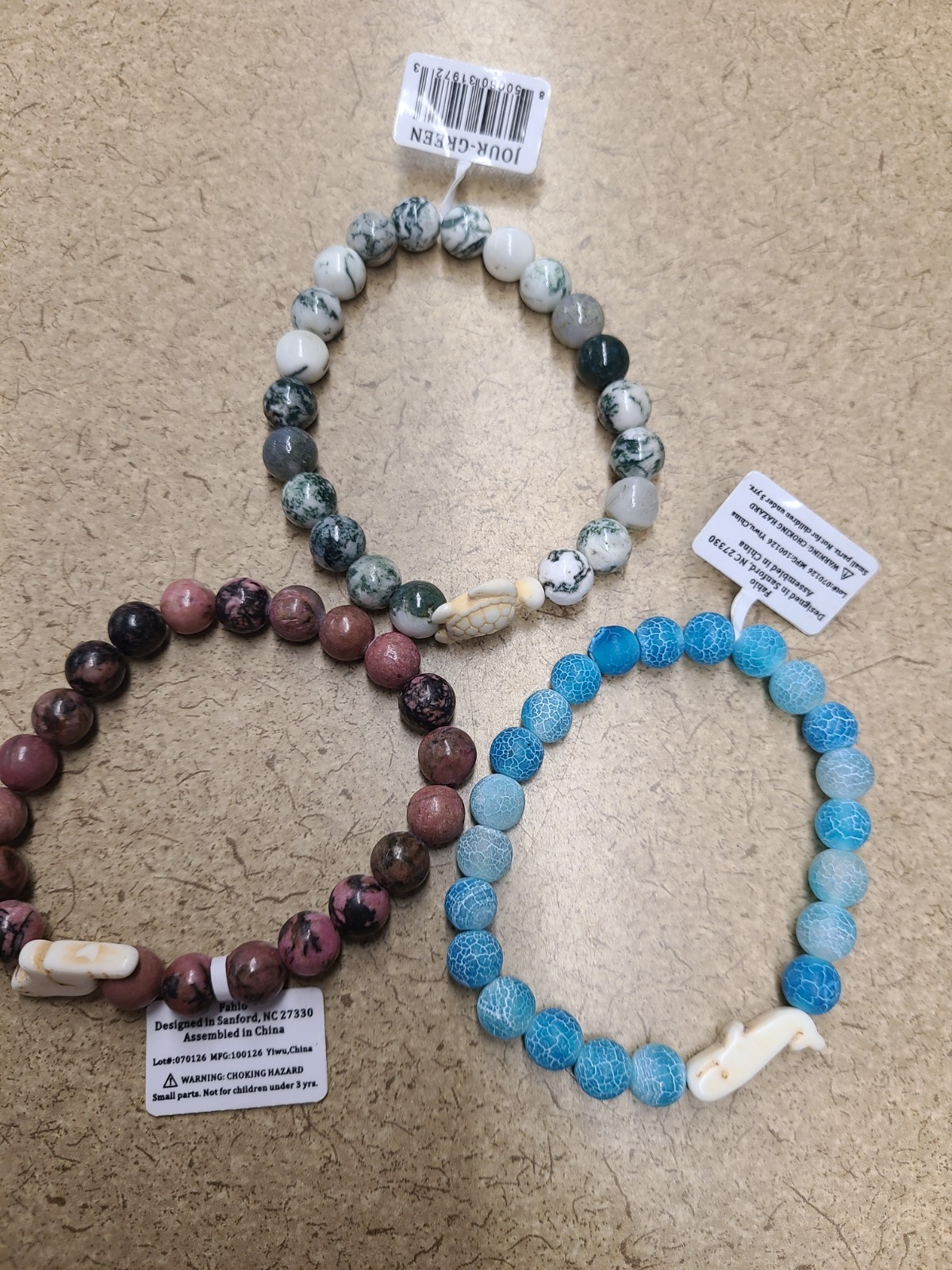 Lot of 3 Fahlo Bracelets No Tracking Cards 503692