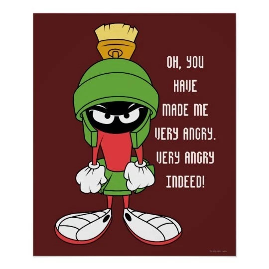 Marvin The Martian Vintage (Angry) 24 X 18 Inches Sweet