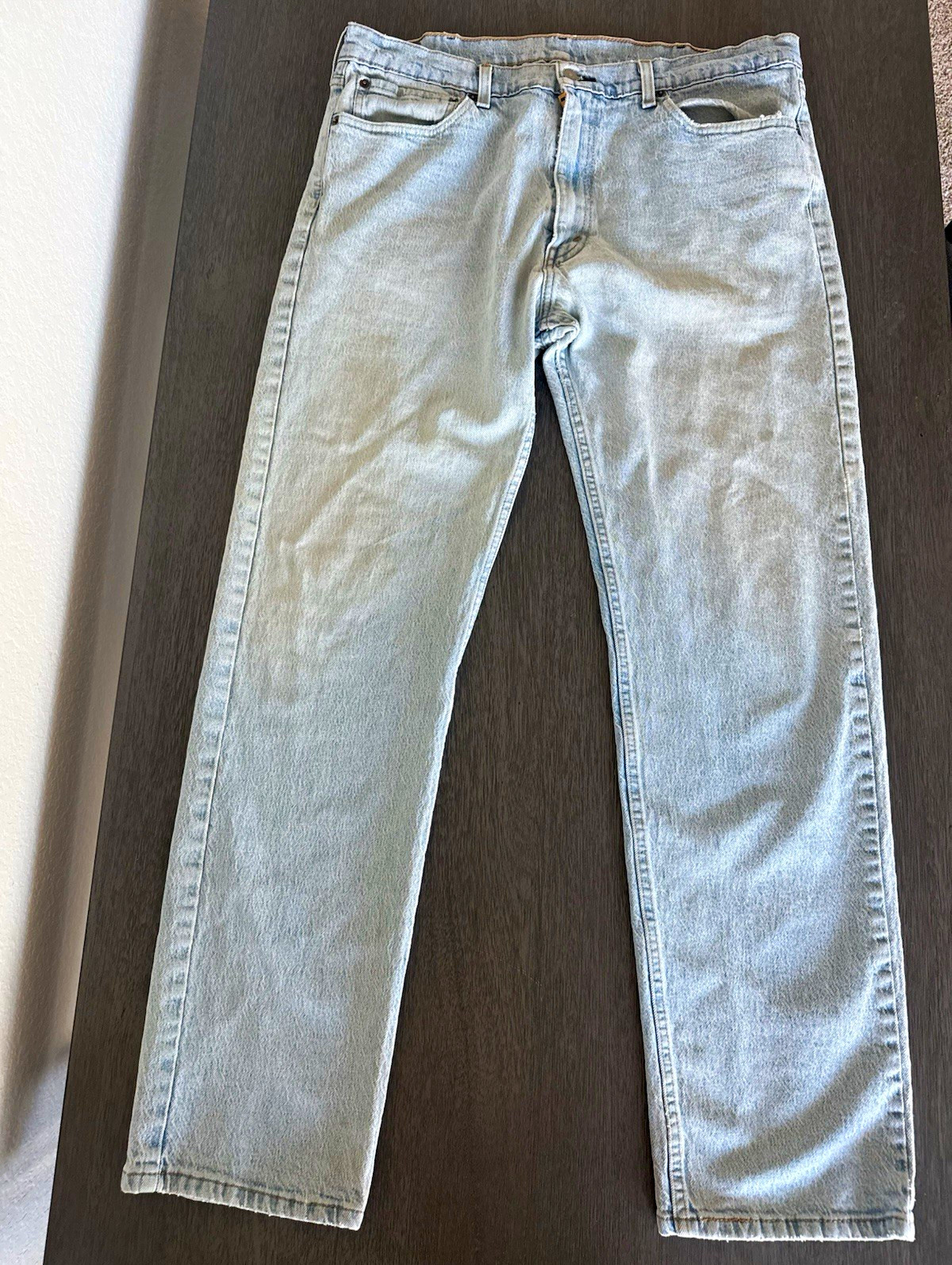 Levi’s Men’s 505 Series Jeans Size 38 Regular Fit Light Wash Cotton Denim