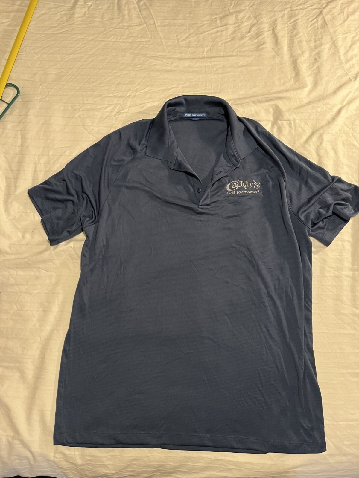 Port Authority Mens XL Polo Shirt Coldys Golf Tournament Logo Polyester Blue J33