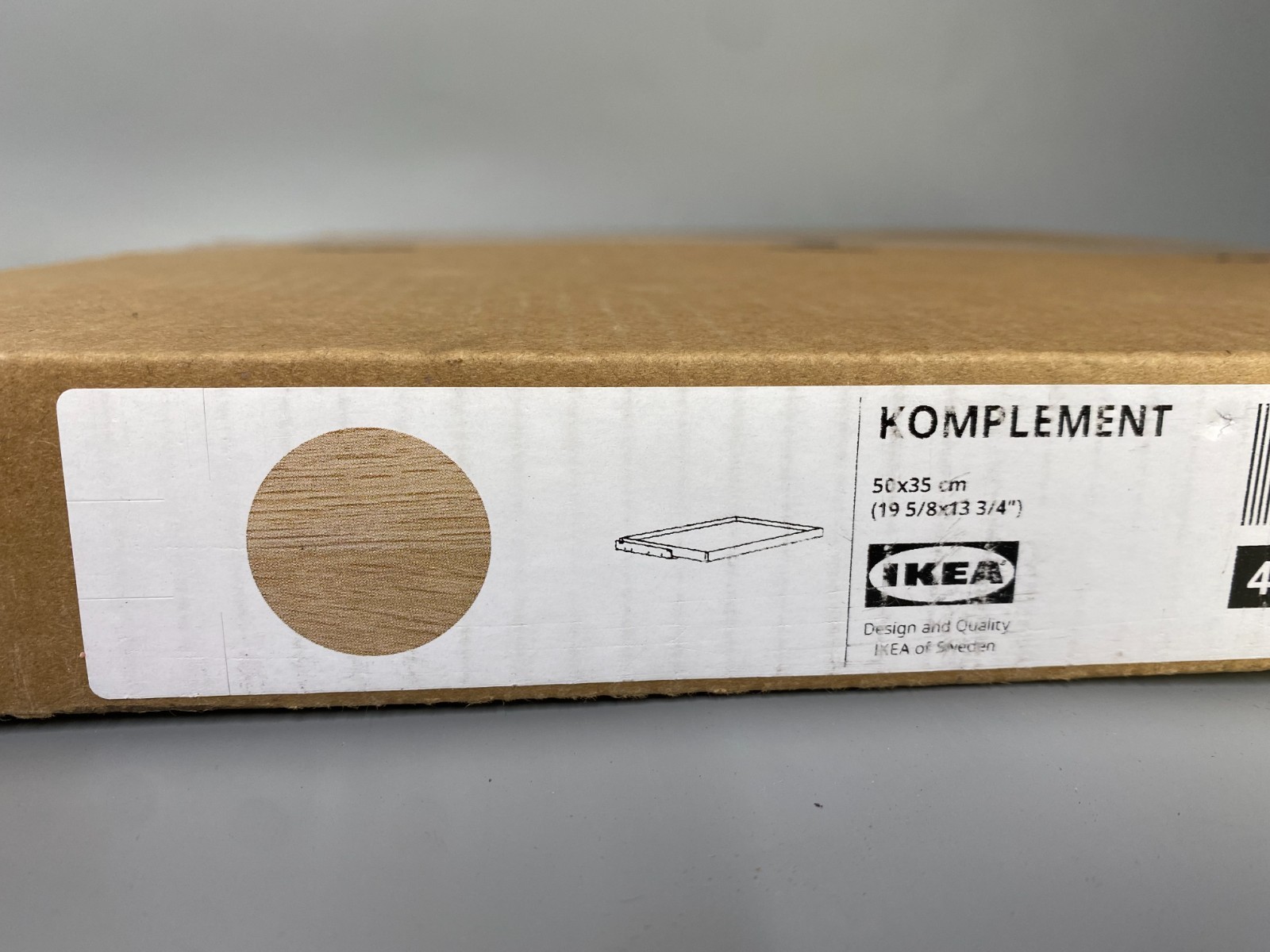 IKEA KOMPLEMENT Pull-Out Tray White Stained Oak Effect Wardrobe Storage 75x58 cm