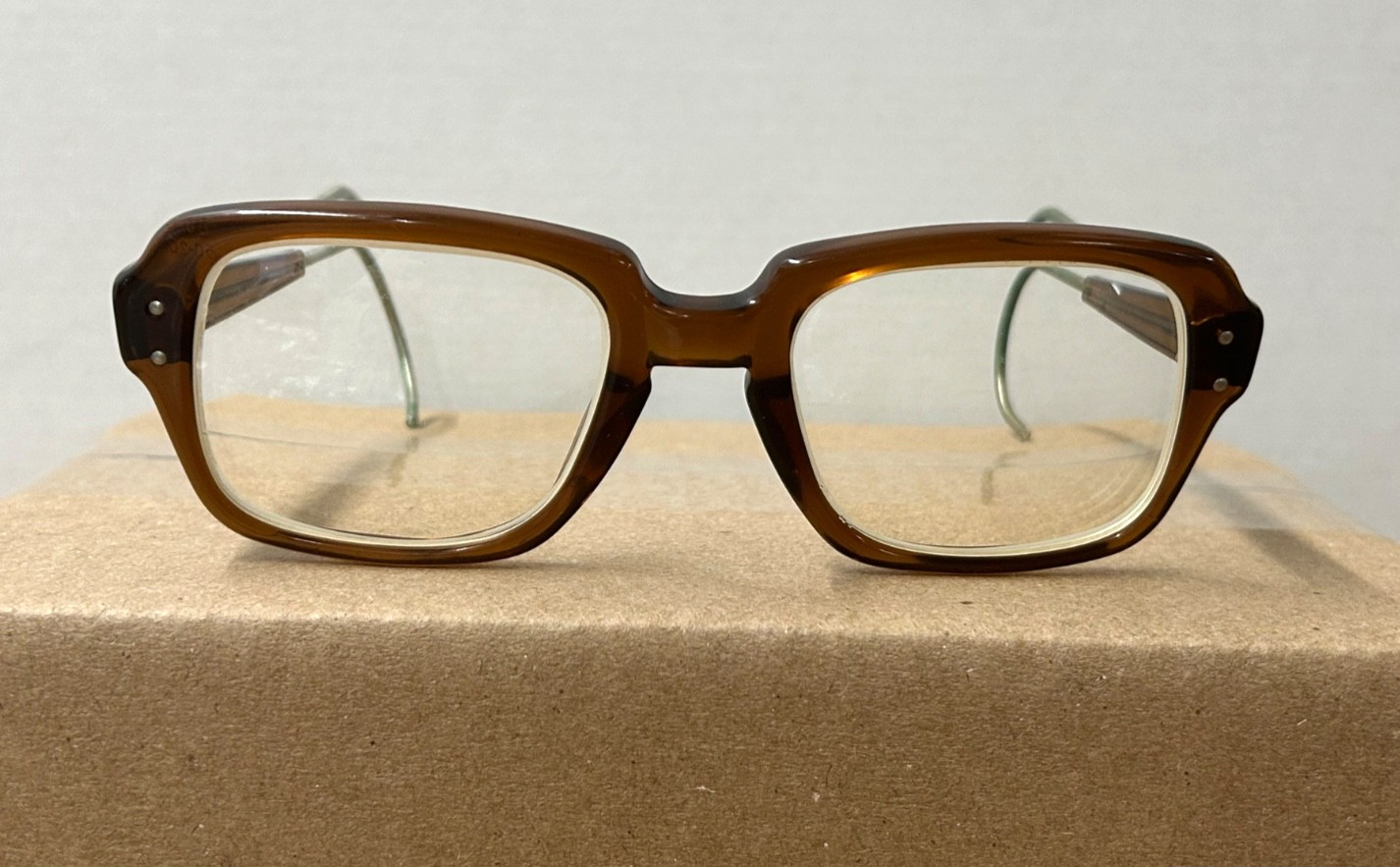 VTG Romco Z87 Military Issued Eyeglasses Frames Cable Brown 4 1/2- 6 1/2 50-20 VTG Romco Z87 Military Issued Eyeglasses Frames Cable Brown 4 1/2- 6 1/2 50-20