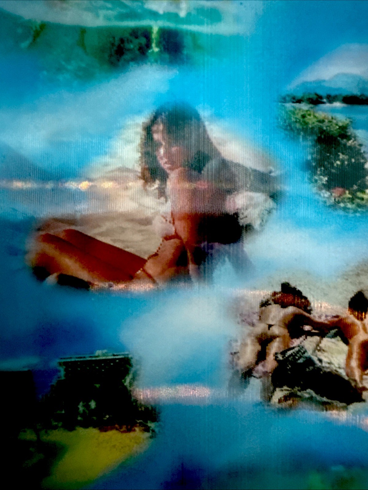 Vtg Vari Vue Lenticular soft vinyl BABES ON BEACH 18.4 x15 NOS Last ones RARE